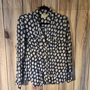 Pleated Strawberry Button Up